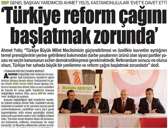 Türkiye Reform Çağını Başlatmak Zorundadır 